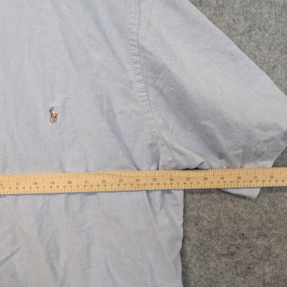 Men's Ralph Lauren Button Down Up short Sleeve shirt blue Classic Fit 3XLT Tall - Picture 6 of 7